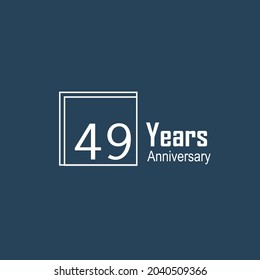 49 th anniversary event party. Vector illustration. numbers template for Celebrating.