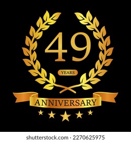 Ilustración del logotipo del 49° aniversario. adecuado para usted