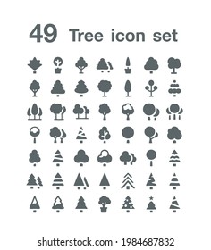 49 Tree icon set vector
