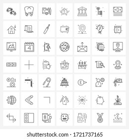 49 Universal Icons Pixel Perfect Symbols of game; puzzle; infected; puzzle; mechanic Vector Illustration