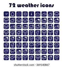 49 weather icons set. Vector.