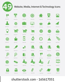 49 Website and universal business,Green version,vector