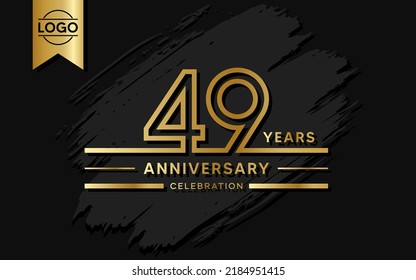 49 year anniversary celebration design template. vector template illustration