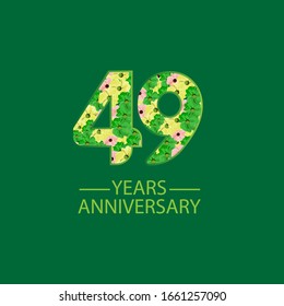 49 Year Anniversary Celebration Vector Template Design Illustration