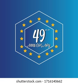 49 year anniversary celebration, vector design for celebrations, invitation cards and greeting cards