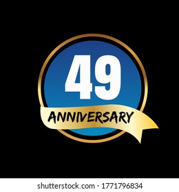 49 year anniversary celebration, vector design for celebrations, invitation cards and greeting cards