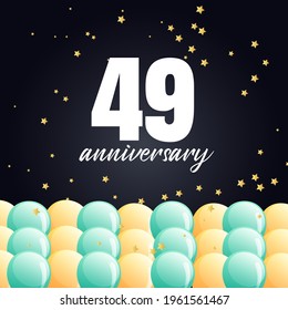 49 year anniversary celebration, vector design for celebrations, invitation cards and greeting cards