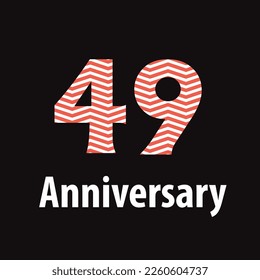 49 year anniversary celebration, vector design for celebrations, invitation cards and greeting cards