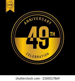 49 year anniversary design template. vector template illustration