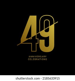 49 year anniversary design template. vector template illustration