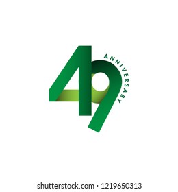 49 Year Anniversary Vector Template Design Illustration