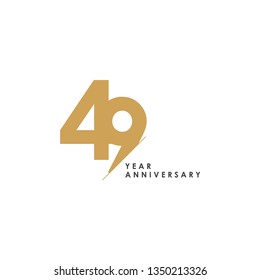 49 Year Anniversary Vector Template Design Illustration