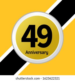 49 Year Anniversary Vector Template Design Illustration