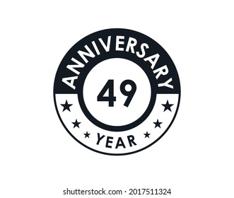 49 years anniversary badge vector design