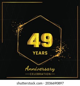 49 years Anniversary Celebration Design, Vector illustration design.


