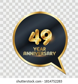 49 Years Anniversary Celebration Vector Template Design Illustration