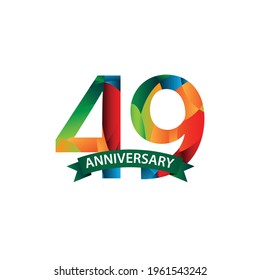 49 Years Anniversary Celebration Vector Template Design Illustration