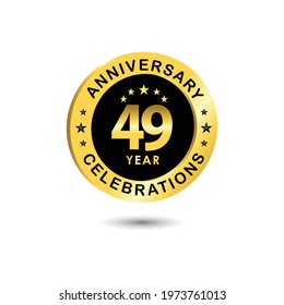 49 Years Anniversary Celebration Vector Template Design Illustration