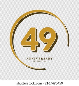 49 Years Anniversary Celebration Vector Template Design Illustration