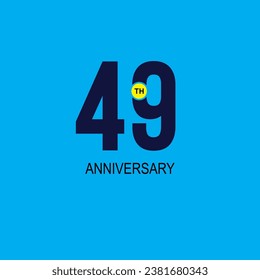 Ilustración de diseño de plantillas vectoriales de celebración de 49 años