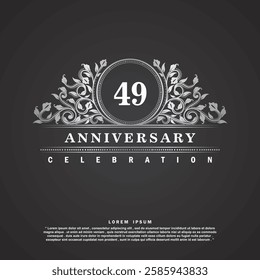 49 years anniversary celebration vector template design illustration