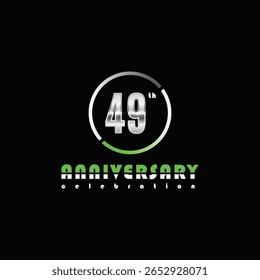 Ilustración de diseño de Plantilla de Vector de celebración de 49 años