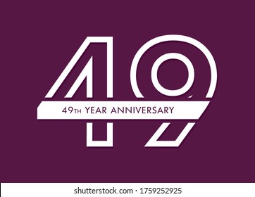 49 Years Anniversary Image Vector 49th Stock Vector (Royalty Free ...