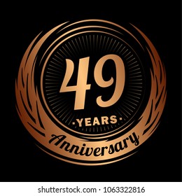 49 years anniversary. Anniversary logo design. 49 years logo