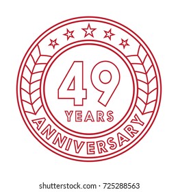 49 years anniversary logo template. 