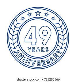 49 years anniversary logo template. 