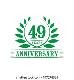 49 years anniversary logo template.