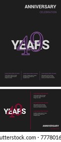 49 Years Anniversary Logotype design with overlapping styles between numbers and letters