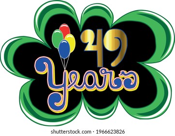 49 years black green and golden