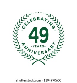 49 years design template. 49th vector and illustration.
