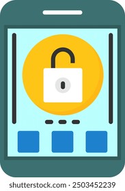 491 - Unlock Flat Vector Icon Design