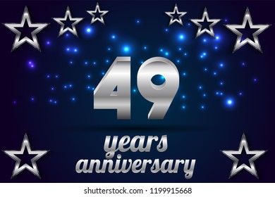 
49th Anniversary numbers. background for anniversary