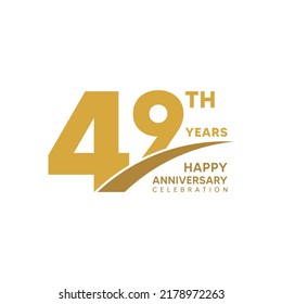 49th year anniversary design template. vector template illustration