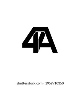 4a letter original monogram logo design