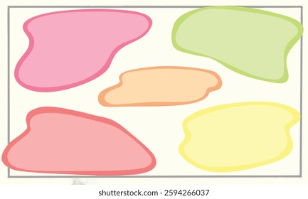 4-box mind map, pastel colors