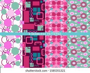 4Collection Geometric Seamless Pattern Design background or Wallpaper, Texture, Pattern vector.