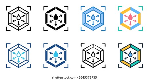 4D Printing icon set multiple style collection 
