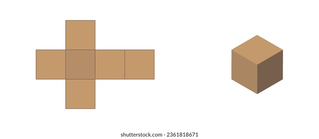 4D printing technology flat vector illustration