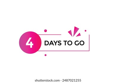 4days to go, icon, stile, timer, countdown, clock,  go  to, time,  background, template, 4 days to go, countdown, sticker, left banner, business, sale, label button
