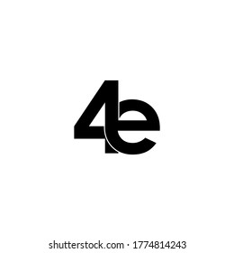4e letter original monogram logo design
