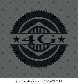 4G dark emblem. Retro. Vector Illustration. Detailed.