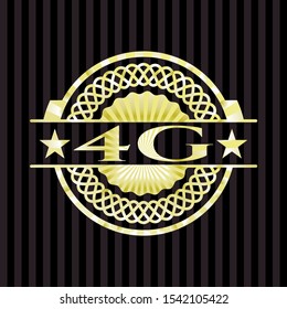 4G gold badge or emblem. Vector Illustration. Detailed.