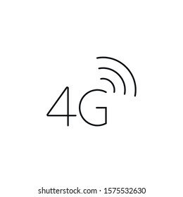 4g high speed communication - minimal line web icon. simple vector illustration. concept for infographic, website or app.