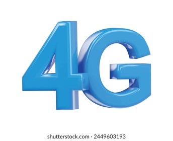  Ilustración de renderizado 3d de icono 4G