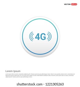 4G Icon Hexa White Background icon template 