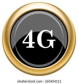 4G icon. Internet button on white  background. EPS10 Vector. 